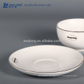 Pure White Custom Coffee Cup For Coffee To Go, Porcelain Coffee Cup And Saucer